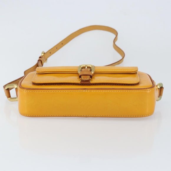 LOUIS VUITTON Monogram Vernis Christy MM Shoulder Bag Jaune M91108 Auth 158060