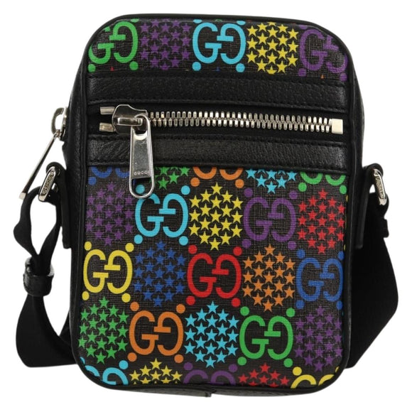 GUCCI GG Psychedelic Shoulder Bag Multicolor Silver 598103 Auth 158061M