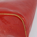 LOUIS VUITTON Monogram Vernis Houston Hand Bag Rouge M91092 LV Auth 158071-8