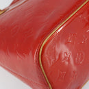 LOUIS VUITTON Monogram Vernis Houston Hand Bag Rouge M91092 LV Auth 158071-15