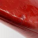 LOUIS VUITTON Monogram Vernis Houston Hand Bag Rouge M91092 LV Auth 158071-9