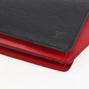 LOUIS VUITTON Epi Bicolor Varenne Hand Bag Black Red M52387 LV Auth 158074-8