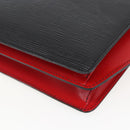 LOUIS VUITTON Epi Bicolor Varenne Hand Bag Black Red M52387 LV Auth 158074-16
