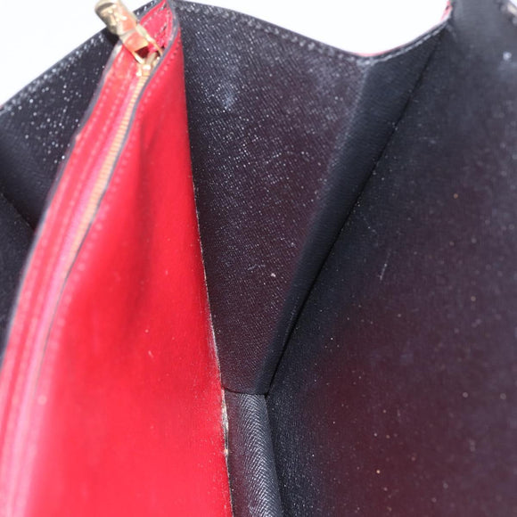 LOUIS VUITTON Epi Bicolor Varenne Hand Bag Black Red M52387 LV Auth 158074