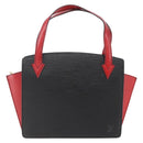 LOUIS VUITTON Epi Bicolor Varenne Hand Bag Black Red M52387 LV Auth 158074-13