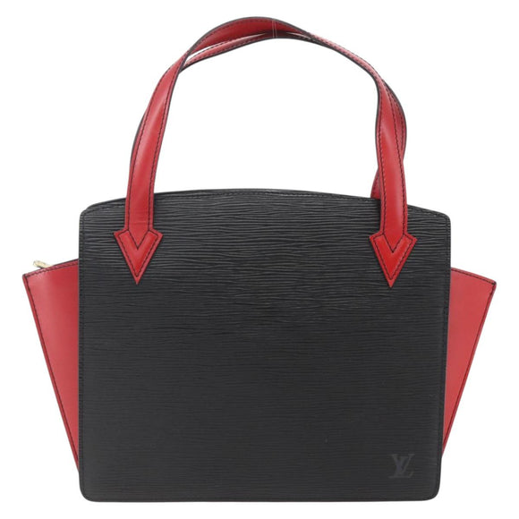 LOUIS VUITTON Epi Bicolor Varenne Hand Bag Black Red M52387 LV Auth 158074
