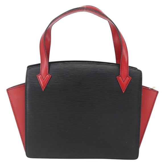 LOUIS VUITTON Epi Bicolor Varenne Hand Bag Black Red M52387 LV Auth 158074