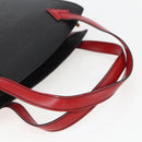 LOUIS VUITTON Epi Bicolor Varenne Hand Bag Black Red M52387 LV Auth 158074-7