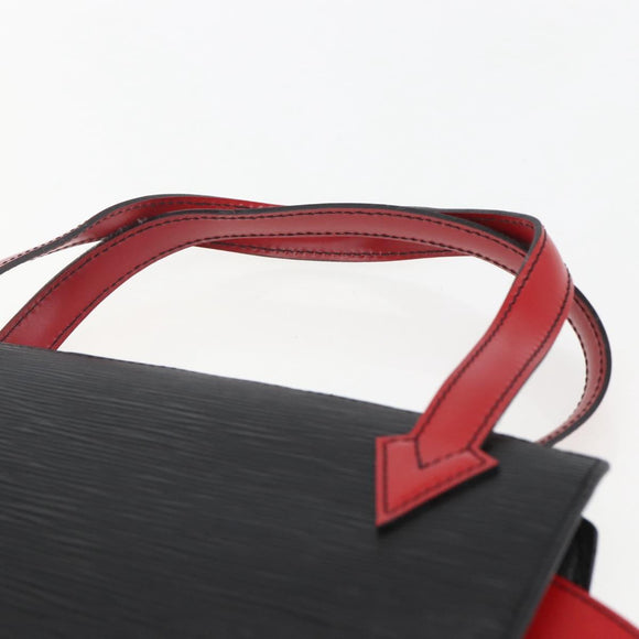 LOUIS VUITTON Epi Bicolor Varenne Hand Bag Black Red M52387 LV Auth 158074