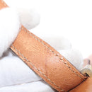 CELINE Macadam Canvas Horse Carriage Bag PVC Leather Brown Gold Auth 158075-24
