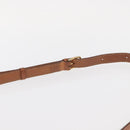 CELINE Macadam Canvas Horse Carriage Bag PVC Leather Brown Gold Auth 158075-8