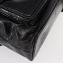 GUCCI Bamboo Backpack Enamel Black Silver 003 2058 0016 Auth 158076-17