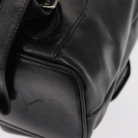 GUCCI Bamboo Backpack Enamel Black Silver 003 2058 0016 Auth 158076