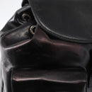 GUCCI Bamboo Backpack Enamel Black Silver 003 2058 0016 Auth 158076-10
