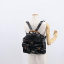 GUCCI Bamboo Backpack Enamel Black Silver 003 2058 0016 Auth 158076-28