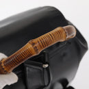 GUCCI Bamboo Backpack Enamel Black Silver 003 2058 0016 Auth 158076-7