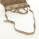 GUCCI GG Canvas Hand Bag 2way Beige Gold 269894 Auth 158077-10
