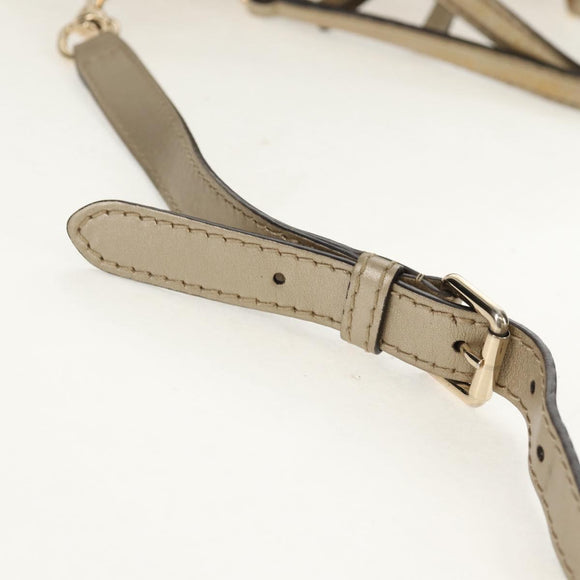 GUCCI GG Canvas Hand Bag 2way Beige Gold 269894 Auth 158077