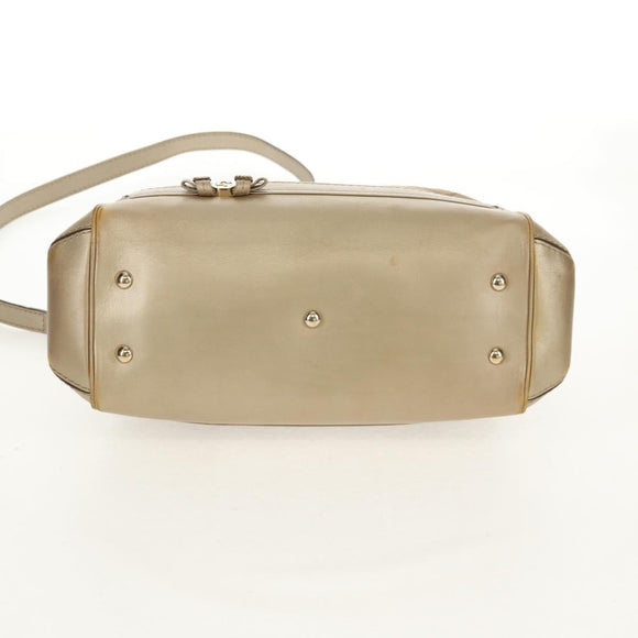 GUCCI GG Canvas Hand Bag 2way Beige Gold 269894 Auth 158077