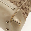 GUCCI GG Canvas Hand Bag 2way Beige Gold 269894 Auth 158077-15