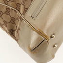GUCCI GG Canvas Hand Bag 2way Beige Gold 269894 Auth 158077-18