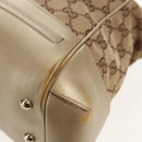 GUCCI GG Canvas Hand Bag 2way Beige Gold 269894 Auth 158077-19