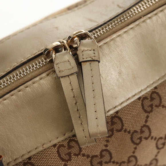 GUCCI GG Canvas Hand Bag 2way Beige Gold 269894 Auth 158077