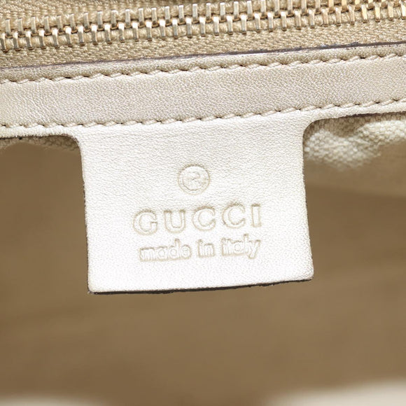 GUCCI GG Canvas Hand Bag 2way Beige Gold 269894 Auth 158077