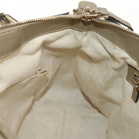 GUCCI GG Canvas Hand Bag 2way Beige Gold 269894 Auth 158077