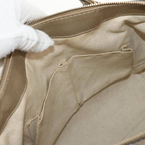 GUCCI GG Canvas Hand Bag 2way Beige Gold 269894 Auth 158077