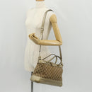 GUCCI GG Canvas Hand Bag 2way Beige Gold 269894 Auth 158077-28