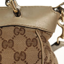 GUCCI GG Canvas Hand Bag 2way Beige Gold 269894 Auth 158077-4