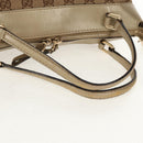 GUCCI GG Canvas Hand Bag 2way Beige Gold 269894 Auth 158077-8