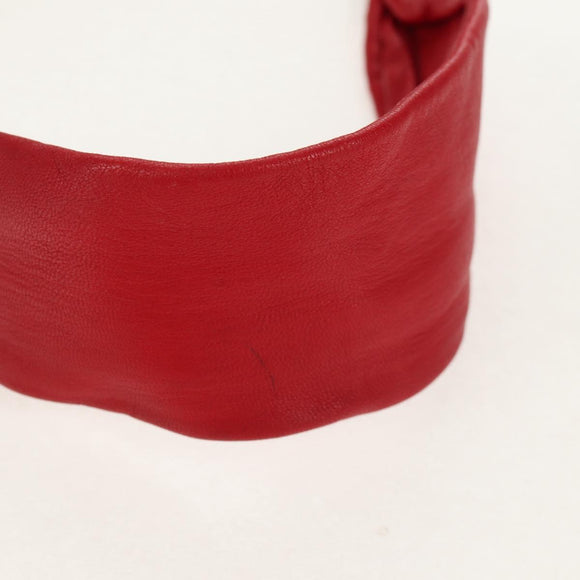 Christian Dior Shoulder Bag Leather Red Auth 158079V