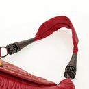 Christian Dior Shoulder Bag Leather Red Auth 158079V-15