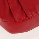 Christian Dior Shoulder Bag Leather Red Auth 158079V-17