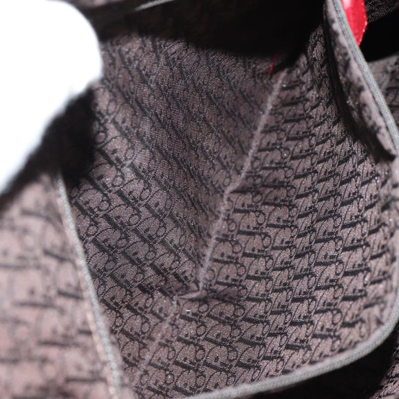 Christian Dior Shoulder Bag Leather Red Auth 158079V