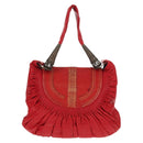 Christian Dior Shoulder Bag Leather Red Auth 158079V-2