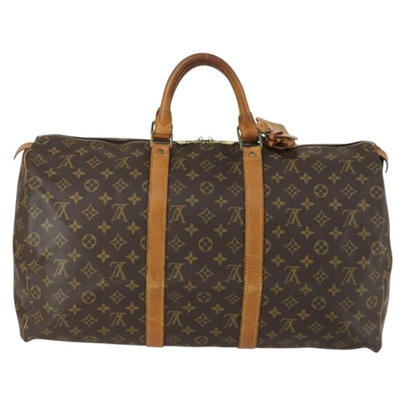 LOUIS VUITTON Monogram Keepall 50 Boston Bag M41426 LV Auth 158082