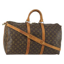 LOUIS VUITTON Monogram Keepall Bandouliere 50 Boston Bag M41416 LV Auth 158083-1