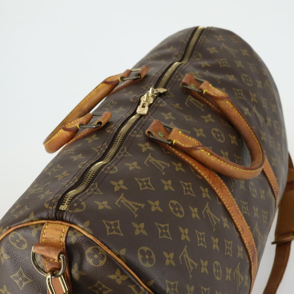 LOUIS VUITTON Monogram Keepall Bandouliere 50 Boston Tasche M41416 LV Auth 158083