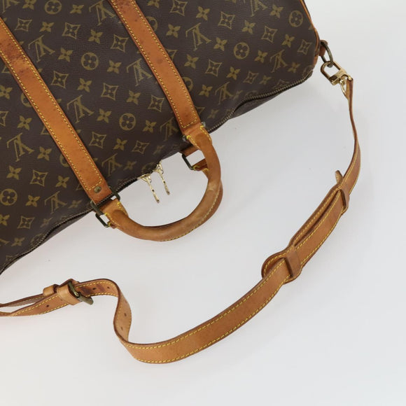 LOUIS VUITTON Monogram Keepall Bandouliere 50 Boston Tasche M41416 LV Auth 158083