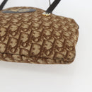 Christian Dior Trotter Canvas Tote Bag Beige Gold Auth 158084-10