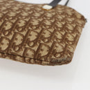 Christian Dior Trotter Canvas Tote Bag Beige Gold Auth 158084-12