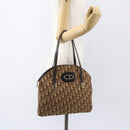 Christian Dior Trotter Canvas Tote Bag Beige Gold Auth 158084-19