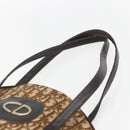 Christian Dior Trotter Canvas Tote Bag Beige Gold Auth 158084-8