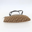 Christian Dior Trotter Canvas Tote Bag Beige Gold Auth 158084-9