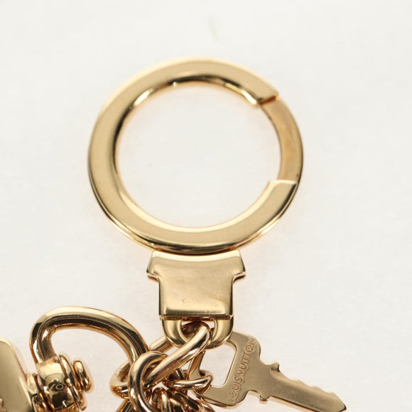 LOUIS VUITTON Porte Cles Pampilles Bag Charm Gold Tone M91929 LV Auth 158085V