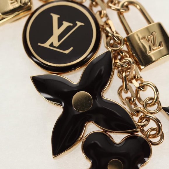 LOUIS VUITTON Porte Cles Pampilles Bag Charm Gold Tone M91929 LV Auth 158085V