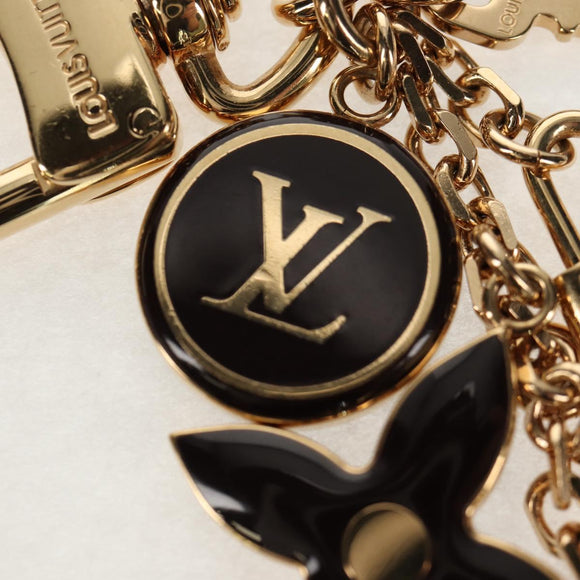 LOUIS VUITTON Porte Cles Pampilles Bag Charm Gold Tone M91929 LV Auth 158085V